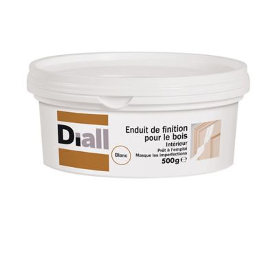 Enduit de finition pour bois Diall 0,5 kg blanc