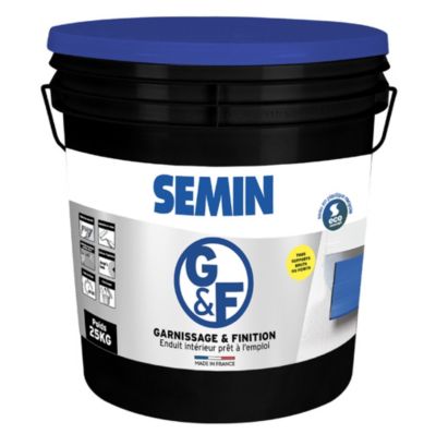 Enduit de garnissage et de finition seau de 25Kg Semin