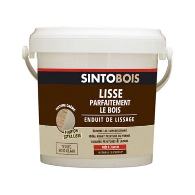 Enduit De Lissage Bois Clair Sintobois 1kg Castorama