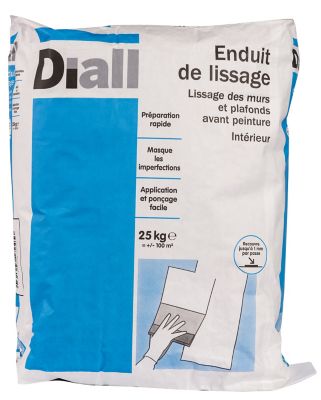 Enduit de lissage Diall poudre 25kg