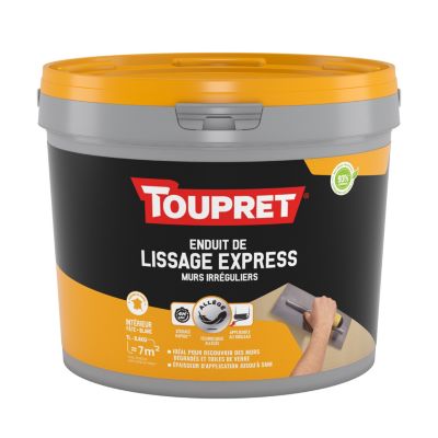 Enduit de lissage express mur irregulier Toupert 7L