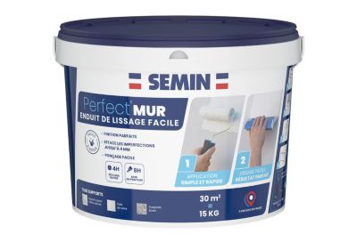 Enduit de lissage facile Perfect'Mur 15 kg Semin