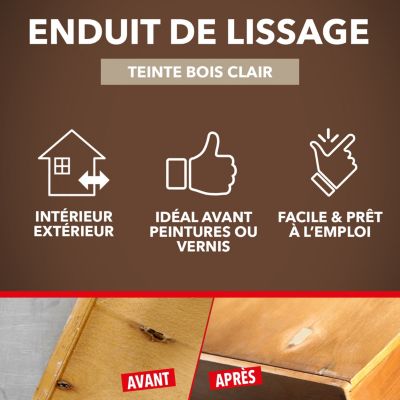 Enduit de lissage Sintobois bois clair 250g