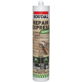 Enduit de rebouchage béton et ciment Soudal Repair express beige 290 ml