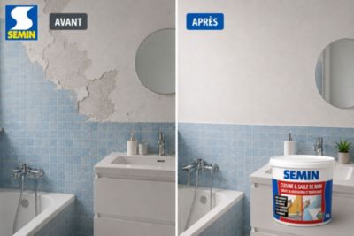 Enduit de Rebouchage Cuisine et Salle de Bains Semin, Seau de 5 kg