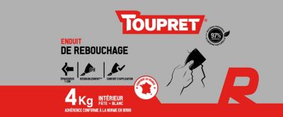 Enduit de rebouchage en pate 4Kg Toupret