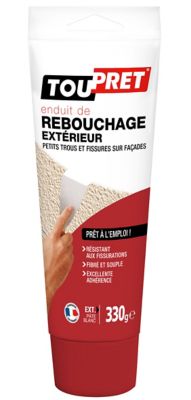 Enduit de rebouchage extérieur souple blanc Toupret 330g