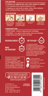 Enduit de rebouchage extérieur souple blanc Toupret 330g