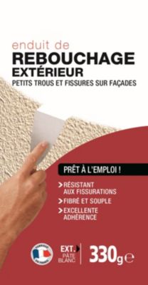 Enduit de rebouchage extérieur souple blanc Toupret 330g