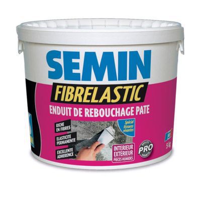 Enduit de rebouchage Fibrelastic seau 5 kg