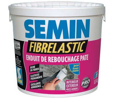 Enduit de Rebouchage Fibrelastic Semin, Fissures Vivantes, 1,5 kg
