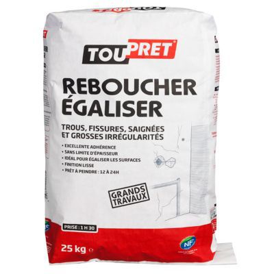 Enduit de rebouchage bois Reboucher en pâte 1,25 KG - TOUPRET - Mr