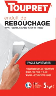 Enduit de rebouchage poudre blanc Toupret 5kg