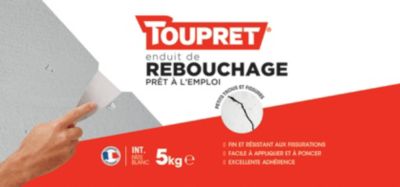 Enduit de rebouchage prêt à l'emploi Toupret 5kg