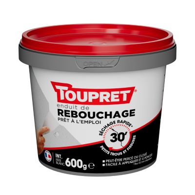 Enduit de rebouchage rapide prêt à l'emploi Toupret 600g