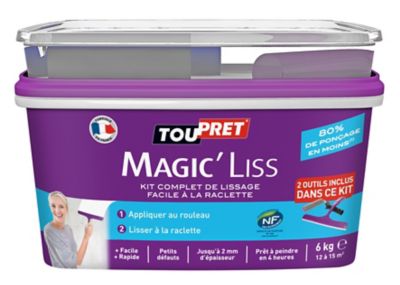 Enduit de rénovation Toupret Magic'Liss 6kg + kit outils Castorama