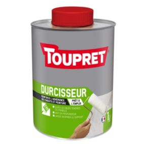 Enduit de traitement durcisseur de mur intérieur et extérieur transparent 1 L Toupret