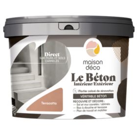 Enduit décoratif Le béton intérieur, extérieur Maison déco terracotta 5kg