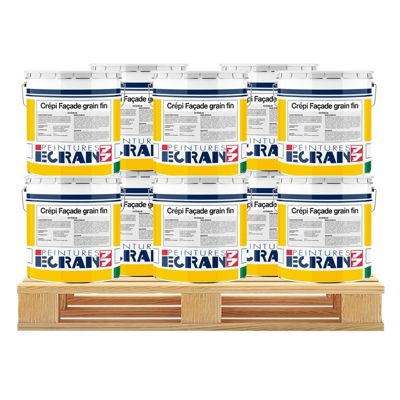Enduit façade, crepi grains fins extérieur, renforce les murs, masque les défauts, application rouleau, prêt à l'emploi ECRAN 77-2