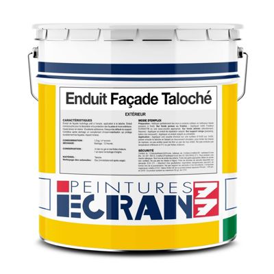 Enduit façade taloché hydrofuge, protection mur extérieur, renforce les murs, masque les défauts, prêt à l'emploi ECRAN 77-25-Pier