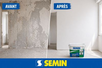 Enduit Garnissant au Rouleau Semin, Rénovation des Supports très Endommagés, Seau de 10 kg
