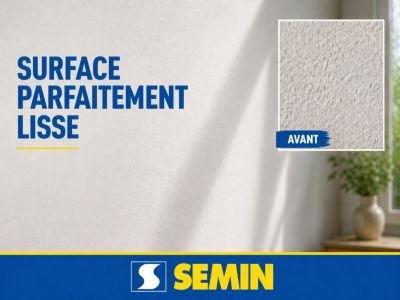 Enduit Garnissant au Rouleau Semin, Rénovation des Supports très Endommagés, Seau de 10 kg