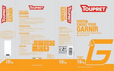 Enduit garnissant en poudre Toupret 15kg