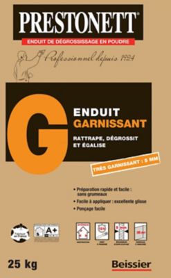 Enduit garnissant Prestonett 25kg blanc