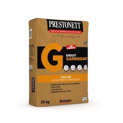 Enduit garnissant Prestonett 25kg blanc