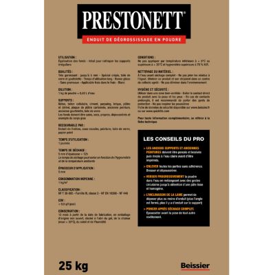 Enduit garnissant Prestonett 25kg blanc