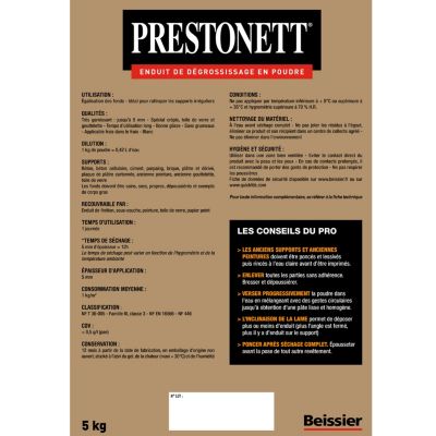 Enduit garnissant Prestonett 5kg blanc