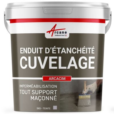 Enduit Hydrofuge pour support maçonné - ARCACIM Gris - 5 kg - ARCANE INDUSTRIES