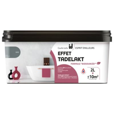 ENDUIT LISSE EFFET TADELAKT GRIS 2L - ID PARIS