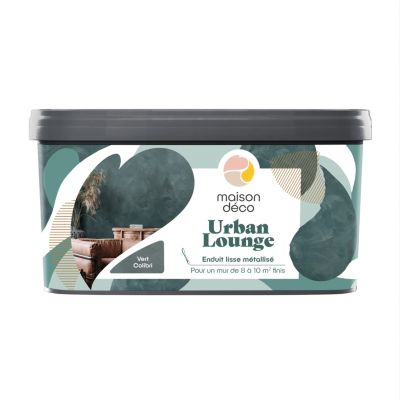 Enduit lisse métallisé Maison Déco Urban Lounge Déco vert colibri 4KG