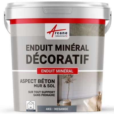Enduit Minéral Aspect Béton Mur et Sol Mésange - 4 kg - ARCANE INDUSTRIES