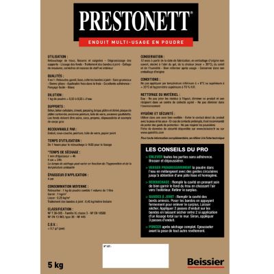 Enduit multi-usage en poudre Prestonett 5kg