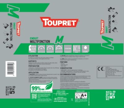Enduit multifonction en poudre Toupret 5kg