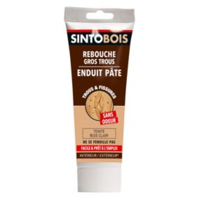 Enduit pâte rebouche gros trous Sintobois bois clair 330g