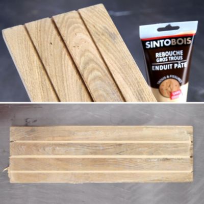 Enduit pâte rebouche gros trous Sintobois bois clair 330g