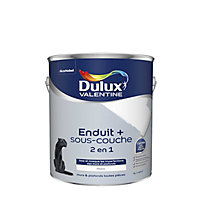 Enduit + Sous couche 2 en 1 pour murs et plafonds toutes pièces Dulux Valentine blanc 5L
