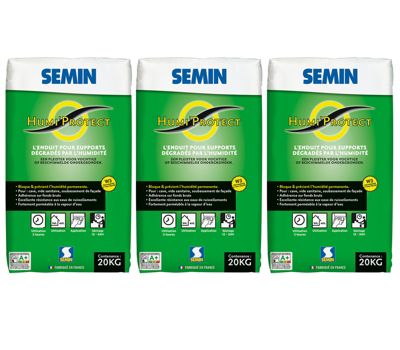 Enduit Spécial Maçonnerie Humides Humi'Protect Semin, Intérieur/Extérieur, Sac de 20 kg (Lot de 32)