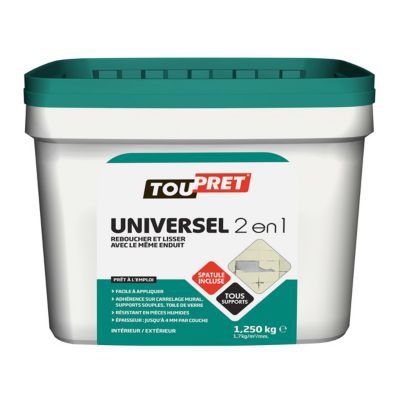 Enduit universel 2 en 1. Pâte 1,25 kg