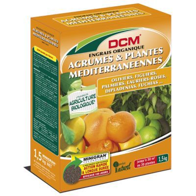 Engrais agrumes et plantes méditerranéennes DCM 1,5kg