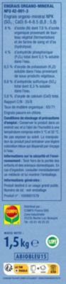 Engrais bleu toutes cultures Algoflash Naturalsol 1,5KG