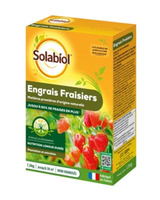 Engrais fraisiers Solabiol 1,5kg prêt à l'emploi