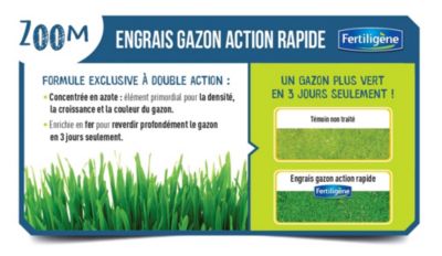 Engrais gazon 3 jours Fertiligène 200m²