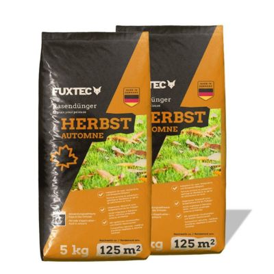 Engrais gazon automne FUXTEC FX-RDH10 potassium 2x sacs 5 kg pour 500 m2 granulés solubles fabrication allemande