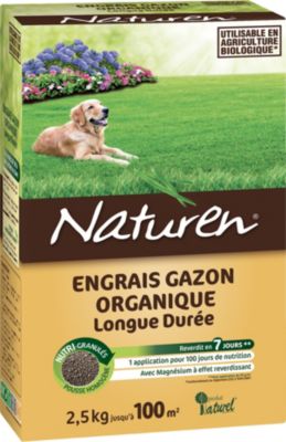 Engrais Gazon Longue Durée Bar Fertile - 20 Kg Pour 1000 M² - NPK 20-5-20 (+3MgO) - Effet 4-5 Mois