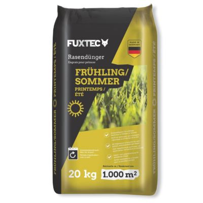 Engrais gazon printemps été FUXTEC FX-RDFS20 NPK  organo-minéral avec magnésium et soufre 20 kg