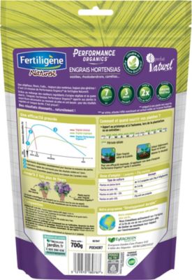 Engrais hortensias Fertiligène Naturen Performance organics 700g